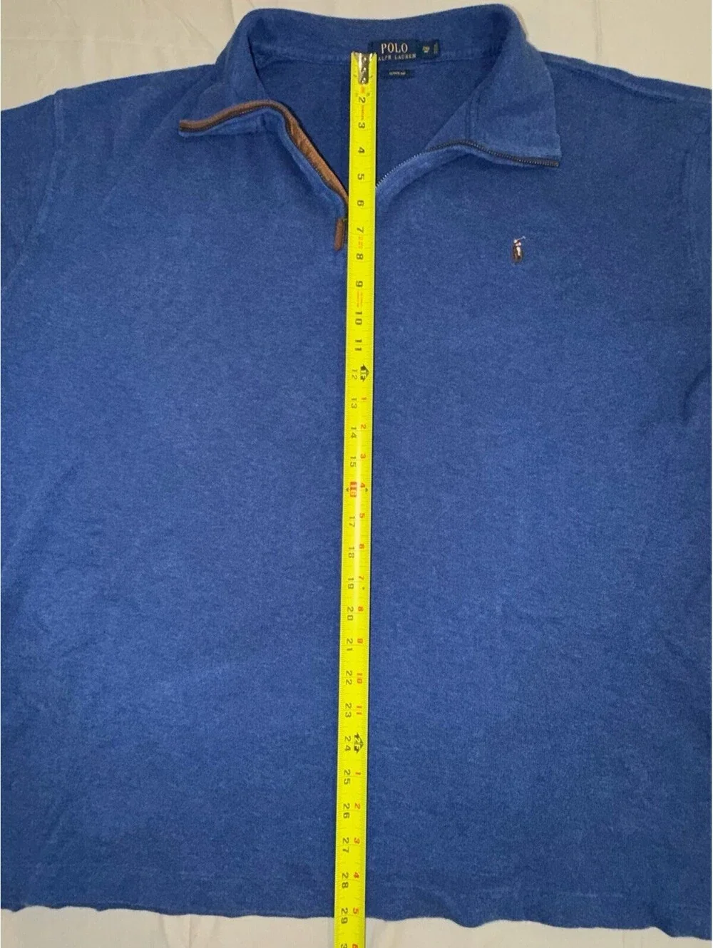 Polo Ralph Lauren Estate Rib 1/4 Zip Pullover Mens 2XB Big Blue Pony Sweater